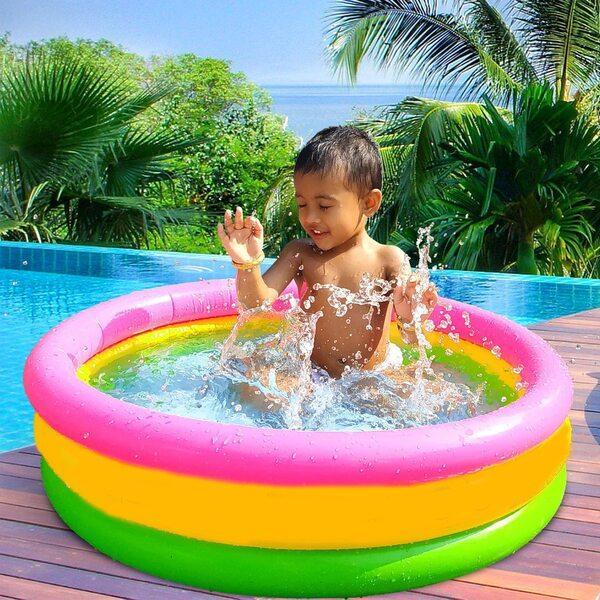 Rainbow Inflatable Pool for Kids