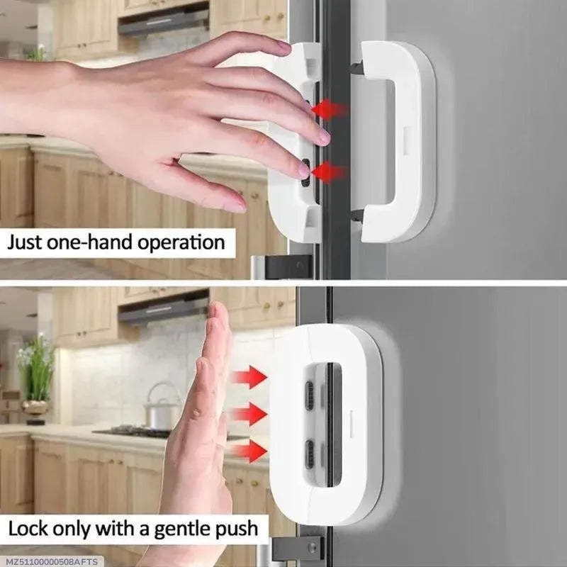 White ABS fridge lock with keys