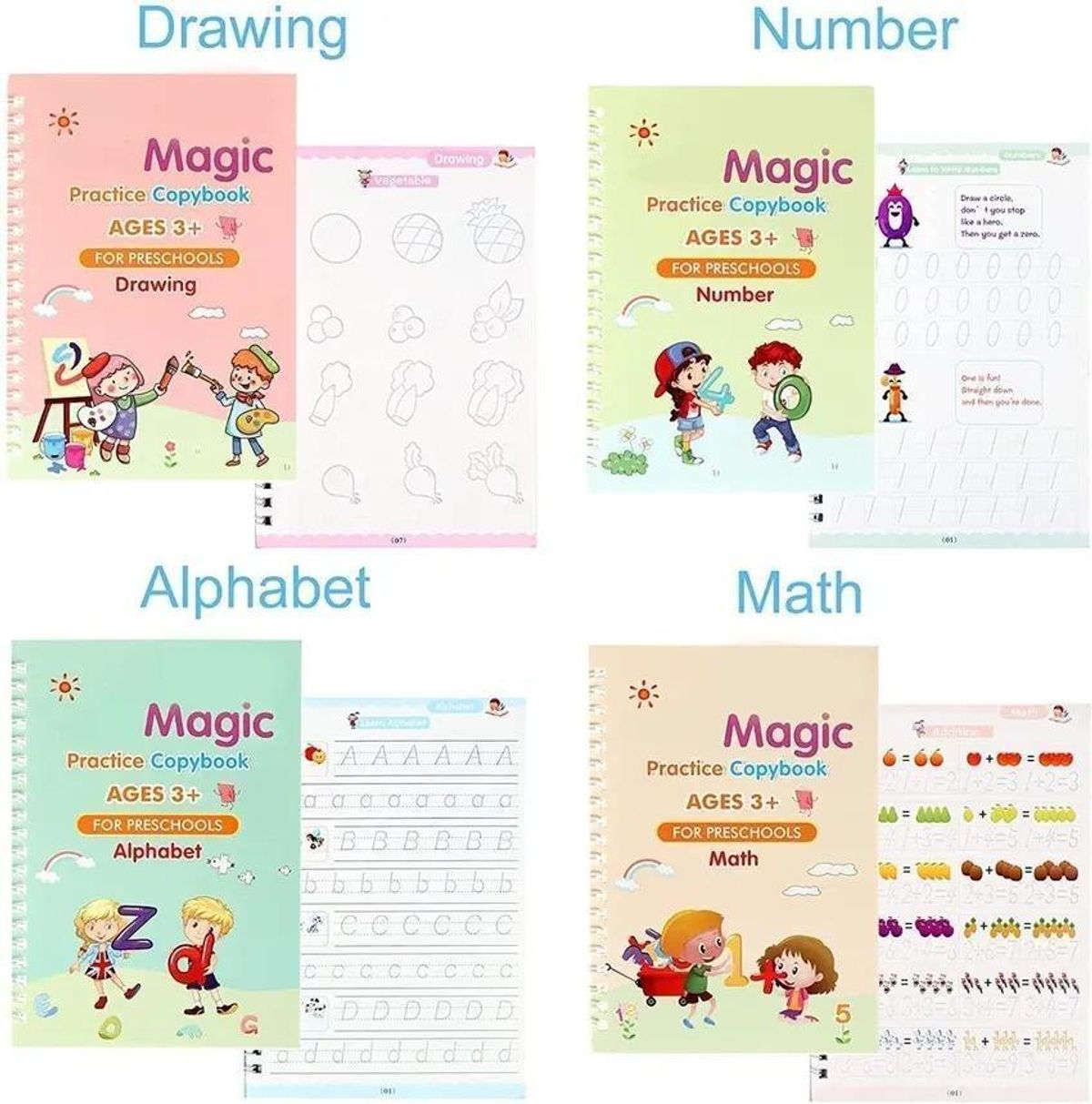 Tracing Workbooks Set for Kids Learning & Travel