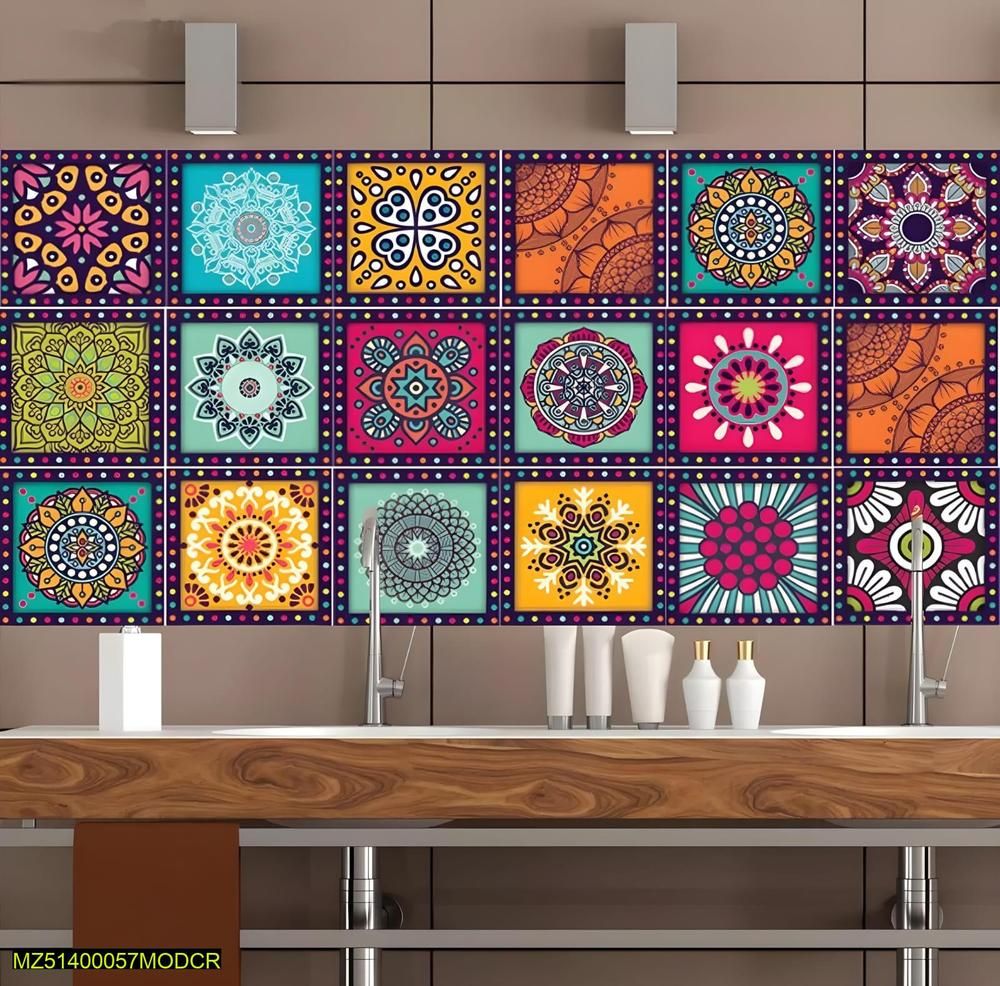 Vibrant Wall Tile Stickers for Home Decor
