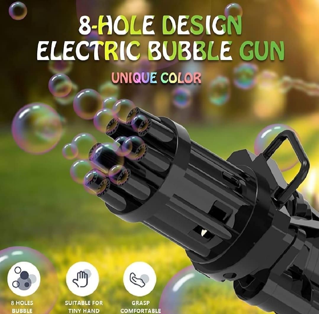 Golden 8-Hole Bubble Gun for Kids & Parties