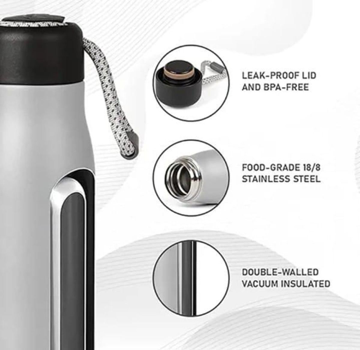 Stainless Steel Vacuum Water Bottle - detail