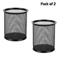 Black Metal Pen Holder Pack of 2 for Office & School