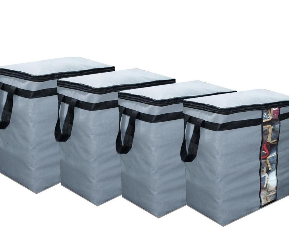 Grey Non-Woven Storage Bags 25KG Pack of 4