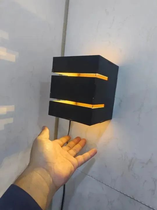 Modern Wall Lamp Dark Brown MDF