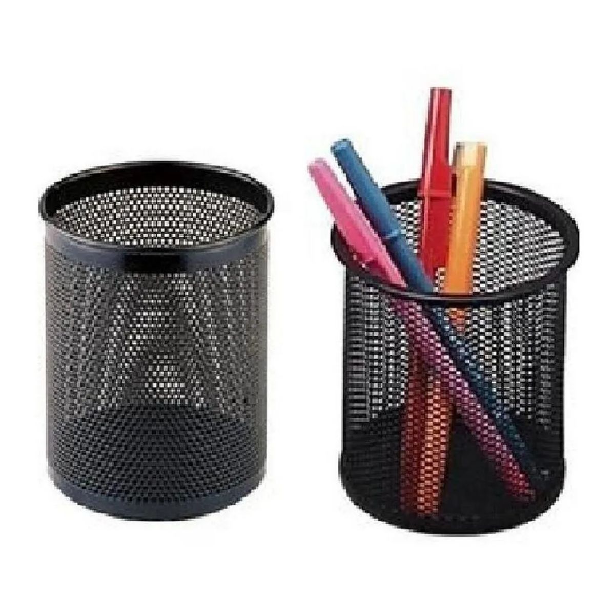 Black Metal Pen Holder - detail