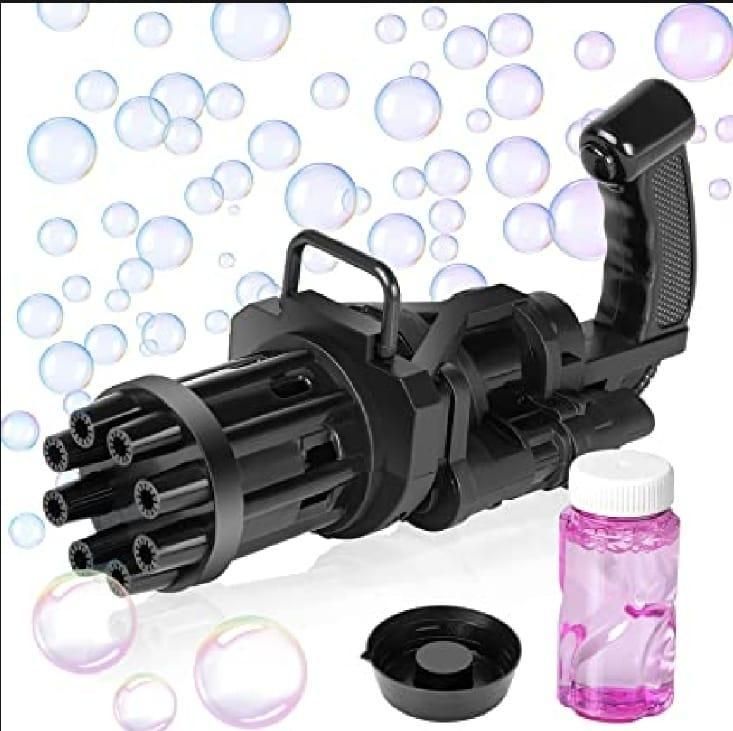 Golden 8-Hole Bubble Gun for Kids & Parties