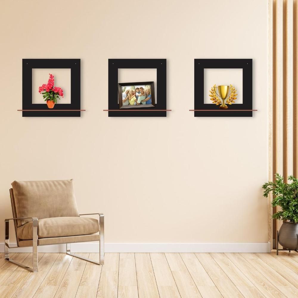 Square Wall Shelves Set of 3