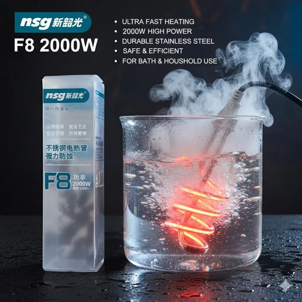 Electric Immersion Rod 1500W Stainless Steel Water Heater